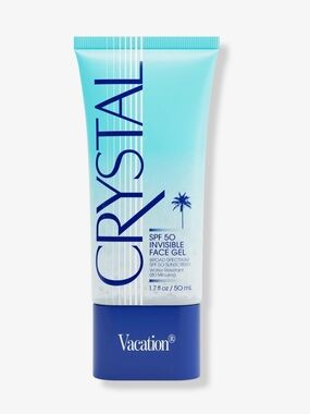 Vacation Crystal SPF 50 Sunscreen Gel zero white cast hydrates & softens skin